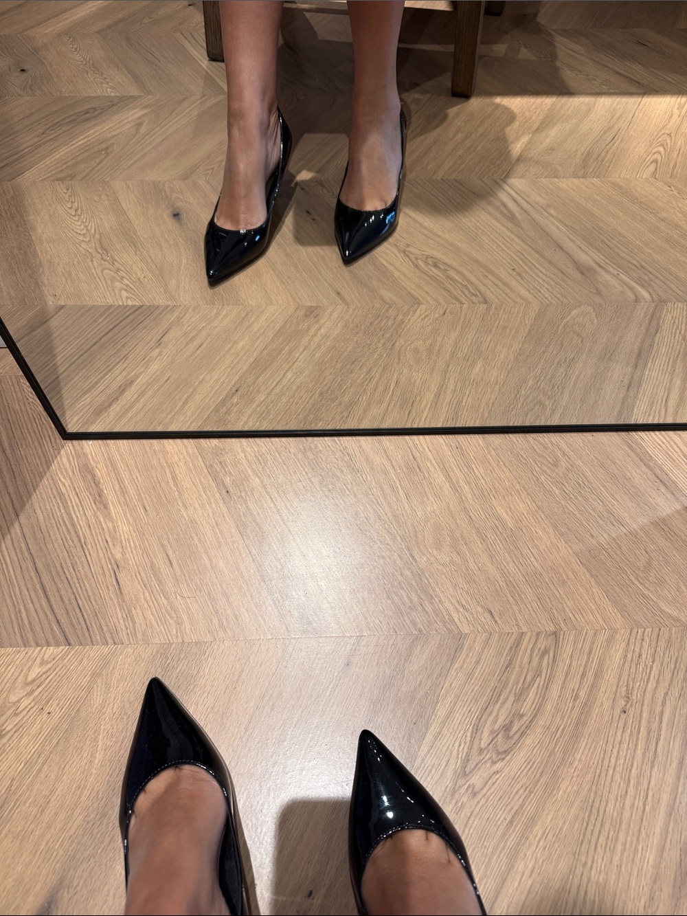 Marc Fisher Black Patent Pointed Toe Pumps
